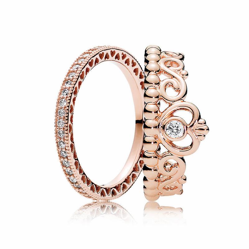 Pandora Rose™ Princess Stackable Ring Stack - Pandora Rose - Canada | LK5217XZ